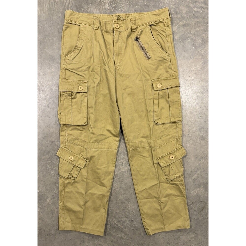 Must Way Cargo Pants Men 38x29 Drawstrings Utility Outdoor Gorpcore Y2K EUC